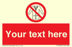 Custom No Lab Coats Sign